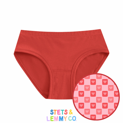 Racing Hearts Solid Girls Underwear - Single Pack (PREORDER)